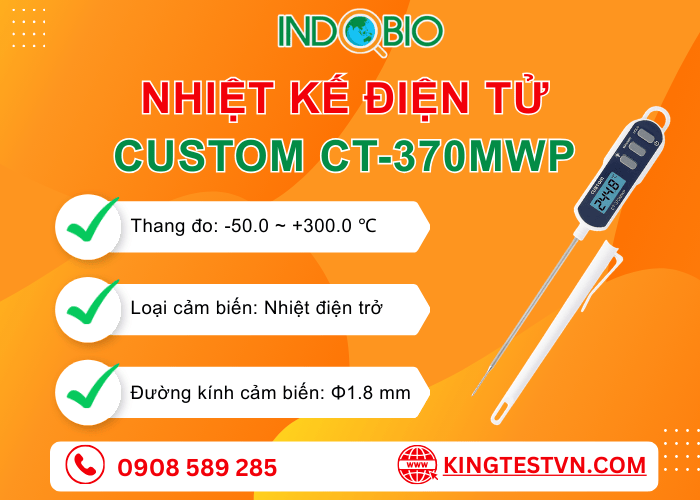 Thông số nhiệt kế kỹ thuật số Custom CT-370MWP